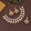 Rani Color Kundan Necklace Set (KN1415RNI)