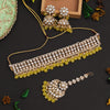 Yellow Color Choker Kundan Necklace Set (KN1416YLW)