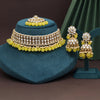 Yellow Color Choker Kundan Necklace Set (KN1416YLW)