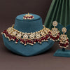 Maroon Color Kundan Necklace Set (KN1417MRN)