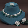 Green Color Kundan Necklace Set (KN1418GRN)