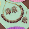 Purple Color Kundan Necklace Set (KN1419PRP)