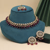 Purple Color Kundan Necklace Set (KN1419PRP)