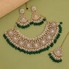 Green Color Kundan Necklace Set (KN1420GRN)