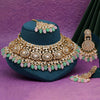 Pink & Parrot Green Color Kundan Necklace Set (KN1420PNKPGRN)