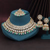 Pink & Parrot Green Color Kundan Necklace Set (KN1421PNKPGRN)