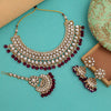 Purple Color Kundan Necklace Set (KN1421PRP)