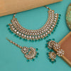 Rama Green Color Kundan Necklace Set (KN1421RGRN)