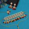 Multi Color Choker Kundan Necklace Set (KN1422MLT)