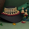 Purple Color Choker Kundan Necklace Set (KN1422PRP)