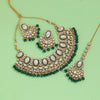 Green Color Kundan Necklace Set (KN1424GRN)