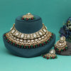 Maroon & Green Color Kundan Necklace Set (KN1424MG)