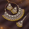 Yellow Color Kundan Necklace Set (KN1424YLW)