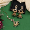 Green Color Long Kundan Necklace Set (KN1425GRN)