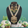 Pista Green Color Long Kundan Necklace Set (KN1425PGRN)