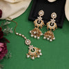 White Color Long Kundan Necklace Set (KN1425WHT)