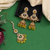 Yellow Color Long Kundan Necklace Set (KN1425YLW)