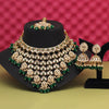 Green Color Kundan Necklace Set (KN1426GRN)