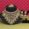 Pista Green Color Kundan Necklace Set (KN1426PGRN)