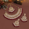 Maroon Color Kundan Necklace Set (KN1427MRN)