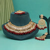 Maroon Color Kundan Necklace Set (KN1427MRN)