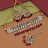 Magenta Color Choker Kundan Necklace Set (KN1429MNT)