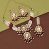 Magenta Color Choker Kundan Necklace Set (KN1432MNT)