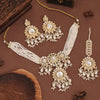 White Color Choker Kundan Necklace Set (KN1432WHT)