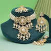 White Color Choker Kundan Necklace Set (KN1432WHT)