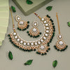 Green Color Kundan Necklace Set (KN1433GRN)