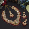 Maroon Color Kundan Necklace Set (KN1434MRN)