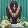 Maroon Color Kundan Necklace Set (KN1434MRN)