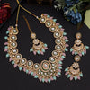 Pink & Pista Green Color Kundan Necklace Set (KN1434PNKPGRN)