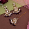 Purple Color Kundan Necklace Set (KN1438PRP)