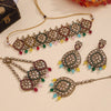 Multi Color Pakistani Choker Kundan Necklace Set (KN1449MLT)