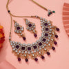 Purple Color Kundan Necklace Set (KN1450PRP)