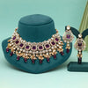 Purple Color Kundan Necklace Set (KN1450PRP)