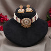 Rani Color Choker Kundan Necklace Set (KN1451RNI)