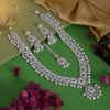 White Color Long Kundan Necklace Set (KN1462WHT)