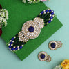 Blue Color Beautiful Kundan & Carving Stone Choker Necklace Of Jaipur (KN1463BLU)