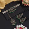 Green Color Choker Kundan Necklace Set (KN1464GRN)