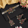 Multi Color Choker Kundan Necklace Set (KN1464MLT)