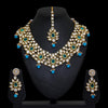 Firoza Color Kundan Necklace Set (KN163FRZ)