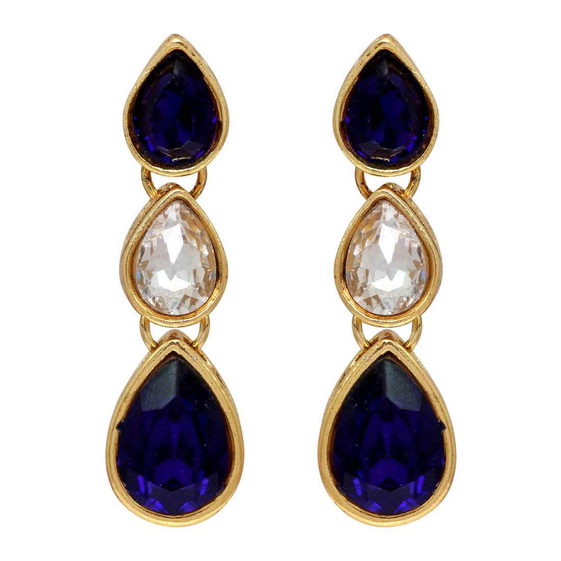 Blue Color Beautiful Kundan Necklace Set (KN194BLU)