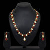 Maroon Color Wedding Collection Kundan Necklace Set (KN194MRN)