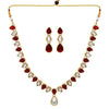 Maroon Color Wedding Collection Kundan Necklace Set (KN194MRN)