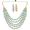 Green Color Kundan Necklace Set (KN201GRN)