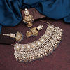 Grey Color Kundan Bridal Necklace Set (KN222GRY)