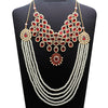 Maroon Color Kundan Bollywood Necklace With Earrings (KN223MRN)