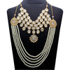 White Color Kundan Bollywood Necklace With Earrings (KN223WHT)
